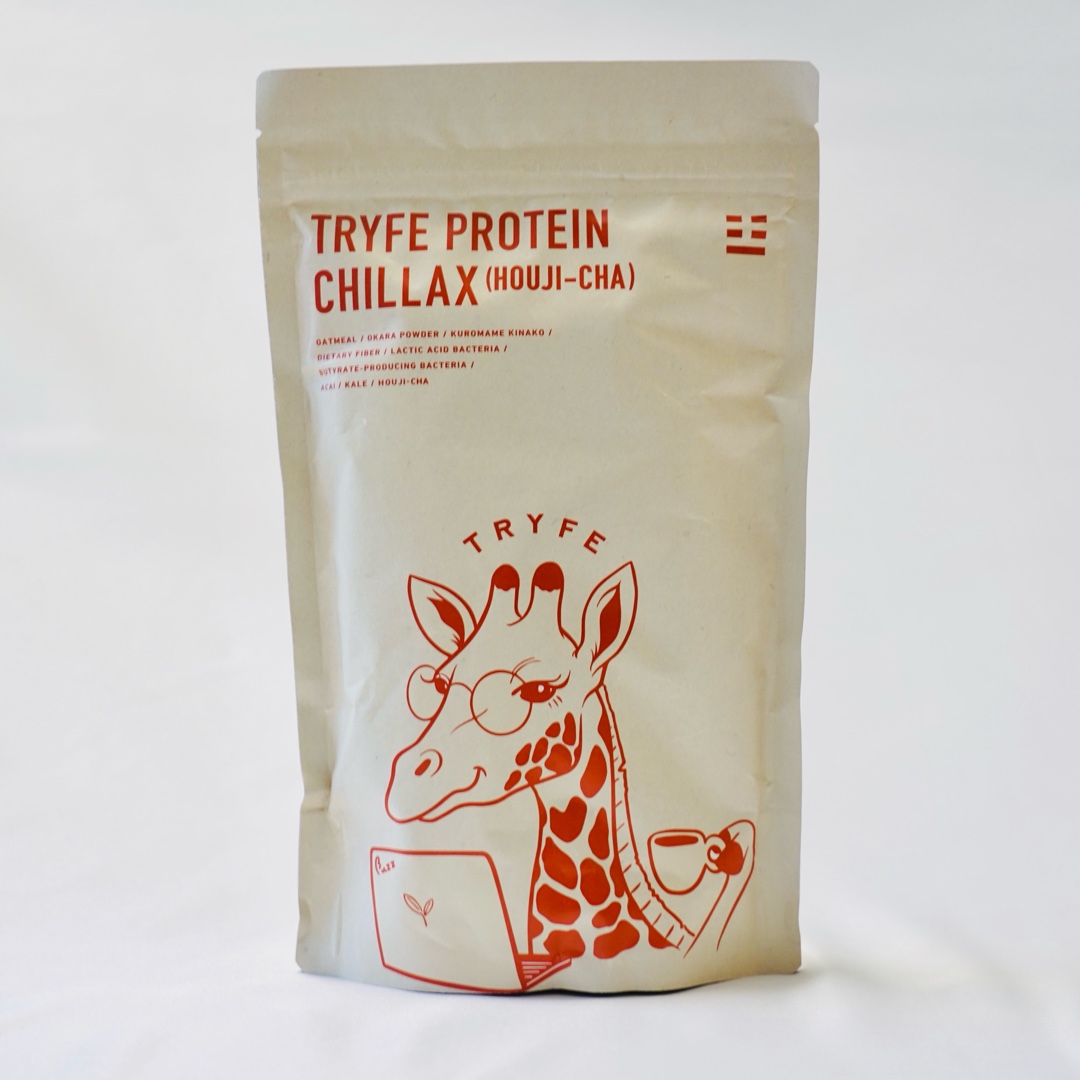 TRYFE PROTEIN CHILLAX HOUJI-CHA パッケージ
